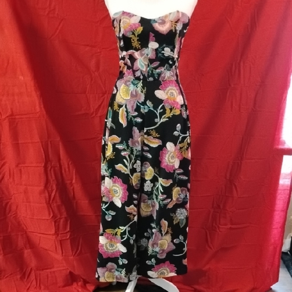 Floral Strapless Women's 1pc pants suit